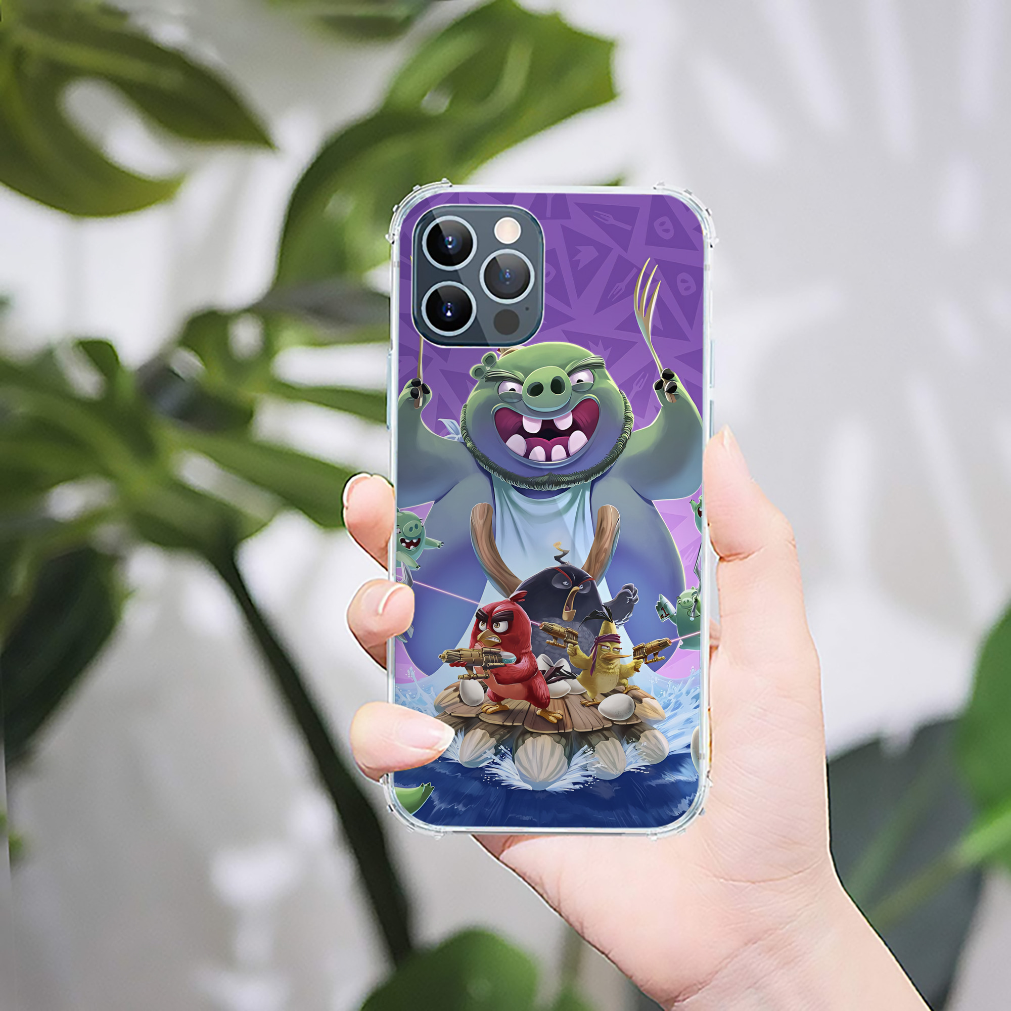 （画像用） Angry Birds アングリーバード 【iPhone 12シリーズ対応】透明スマホケース（クリアソフトケース）
